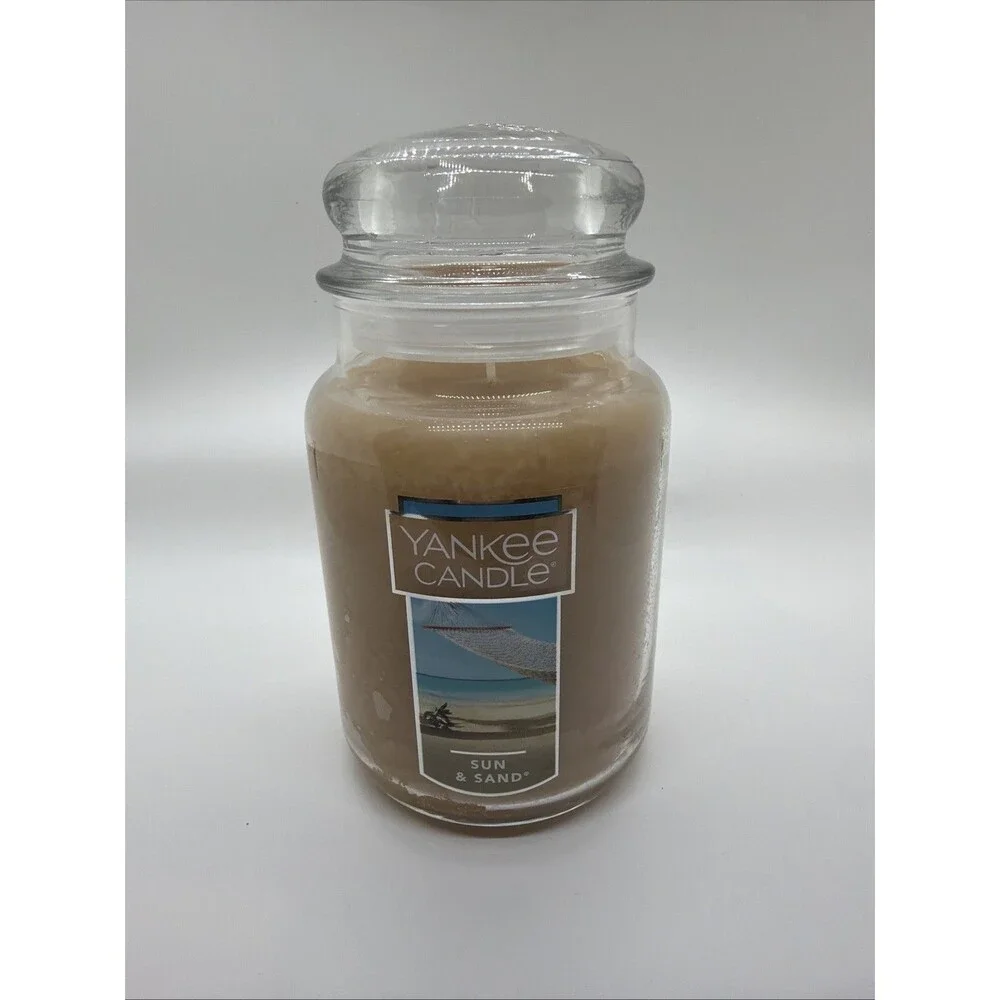 New Unburned Yankee Candle Sun and Sand Large 22 oz Jar Candle